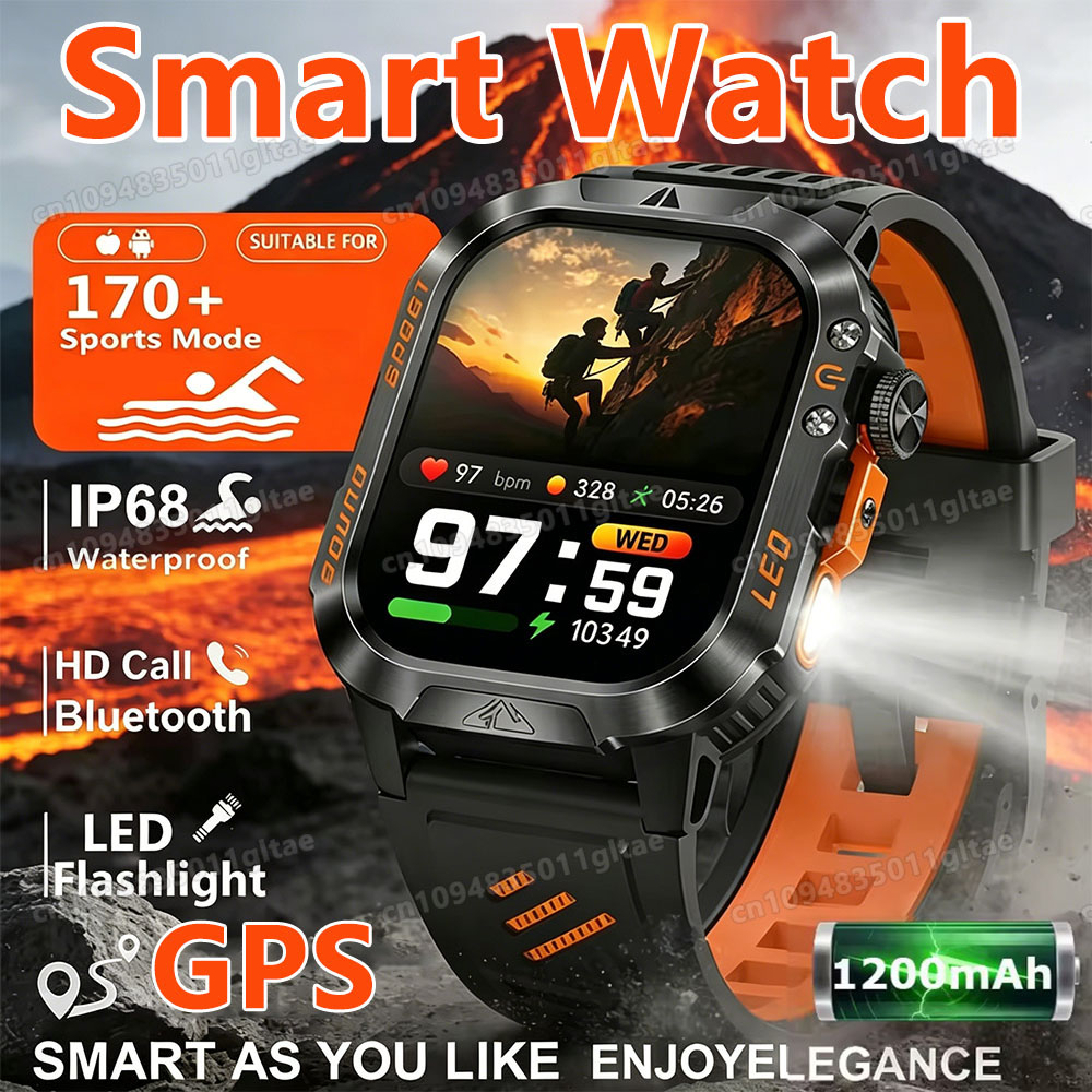 Phase Esports & Gaming Festival - Novo Smartwatch Militar 2026 para Homens