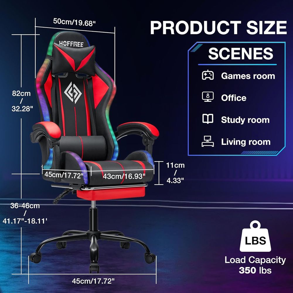 Cadeira Gamer RGB com Alto-fal - Video Gaming & Esports Usd Acc avaliação e preço